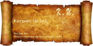 Kerpen Uriel névjegykártya
